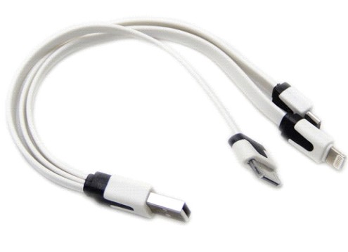 3 in 1 charging cable, compatible with all power banks