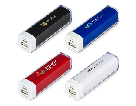 2000 mAh power banks with plastic housing